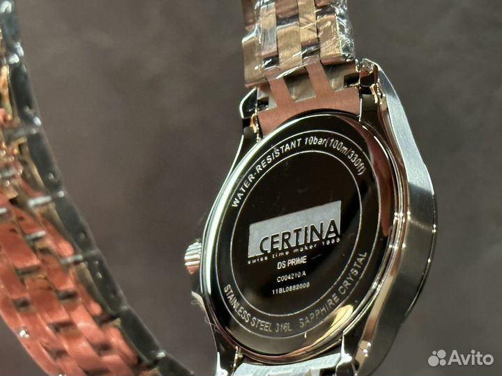 Часы с бриллиантами Certina DS Prime новые