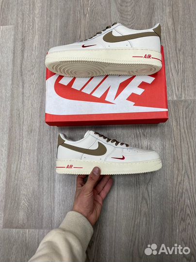 Кроссовки Nike Air Force 1 Premium White Brown