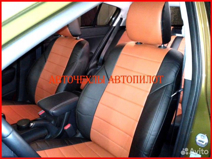 Чехлы Автопилот Kia Sportage 5 из экокожи чёр-кор