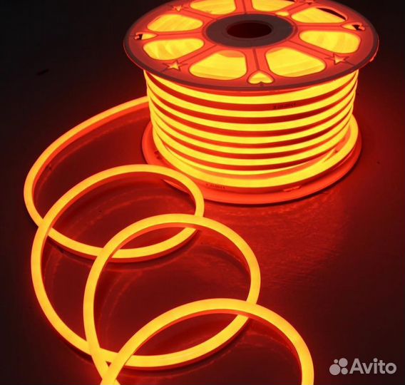 Тонкий гибкий неон LED NEO neon 220 Вольт 8х16