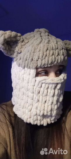 Шапка балаклава с ушками