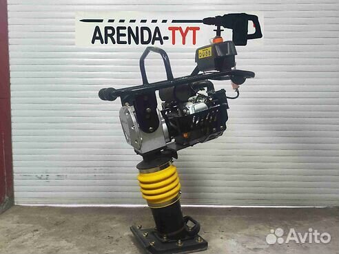 Аренда виброплиты 60кг, 110кг + коврик Шлеп нога