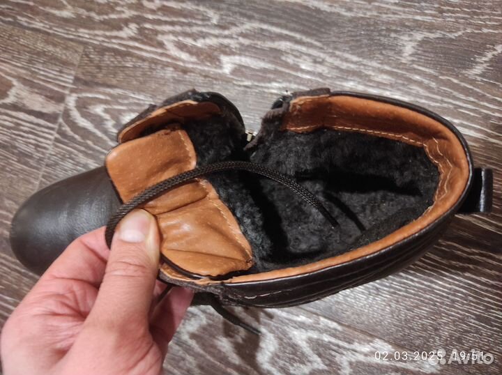 Ботинки зимние кожаные мужские