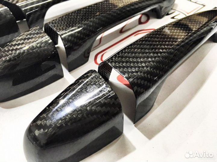 Накладки на ручки дверей карбон BMW X5-X6