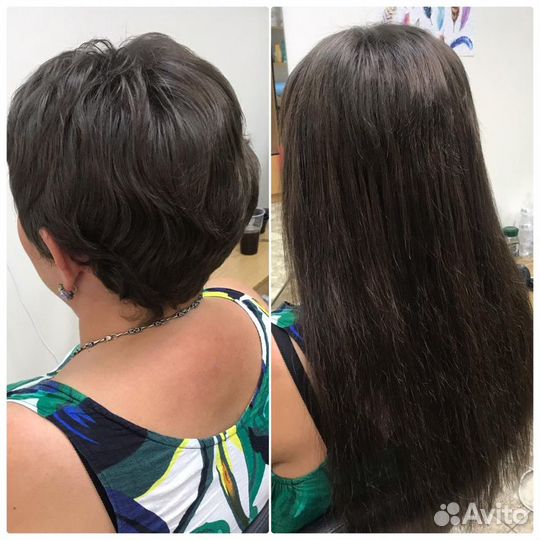 Наращивание волос 140 капсул 40см с работой