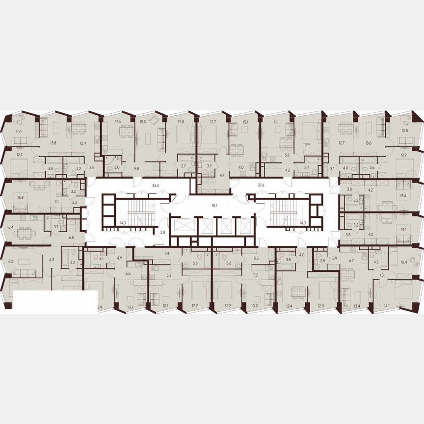 1-к. квартира, 37,5 м², 21/26 эт.