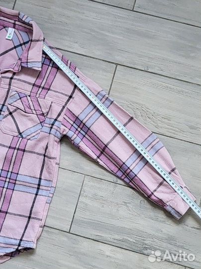 Рубашка Sela 134 для девочки, в клетку