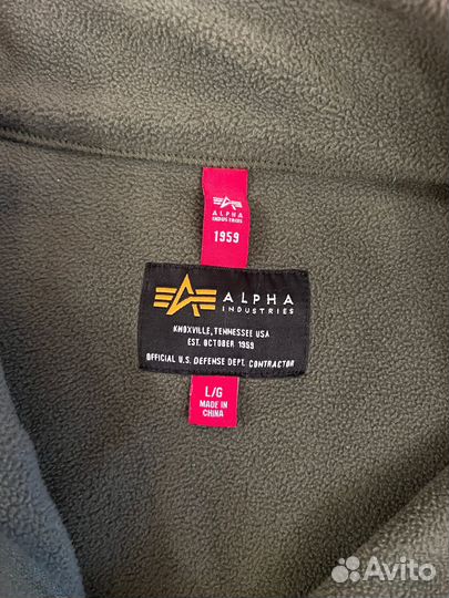 Флисова кофта alpha industries оригинал