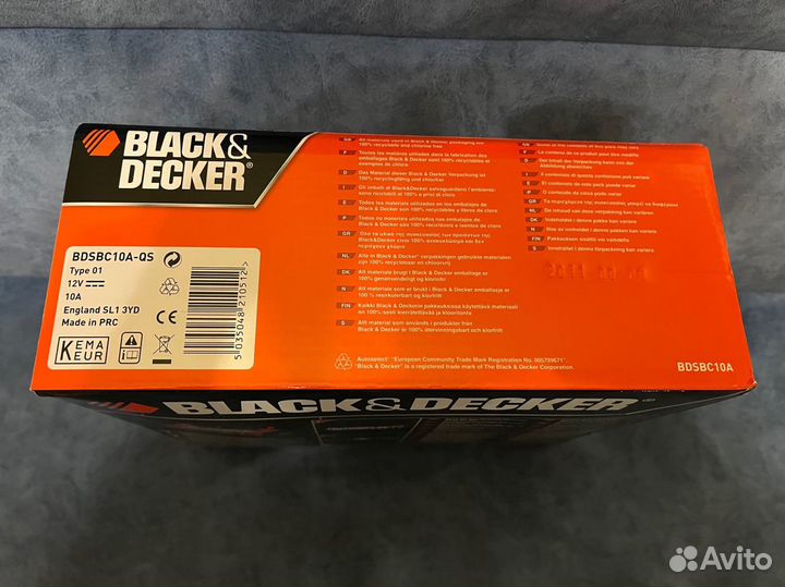 Зарядное устройство Black&Decker 10amp