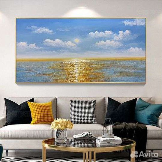 Картина маслом на холсте для интерьера, море