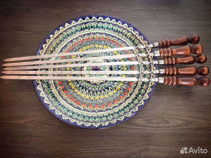 Шампур с деревянными ручками