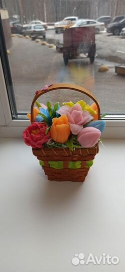 Букет цветы из мыла