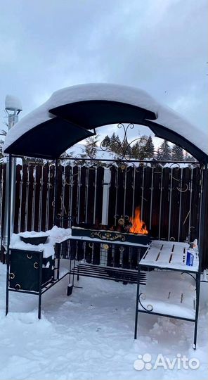 Мангал с крышей