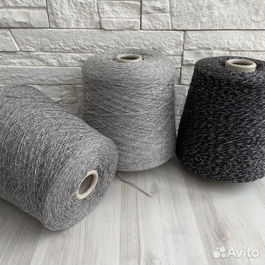 Пряжа Италия меринос/люрекс