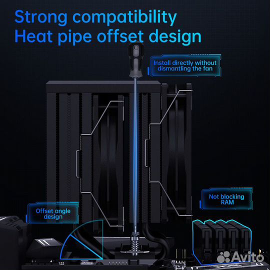 Кулер 6 трубок