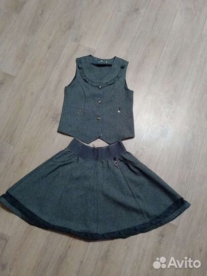 Школьная форма для девочки серая 140