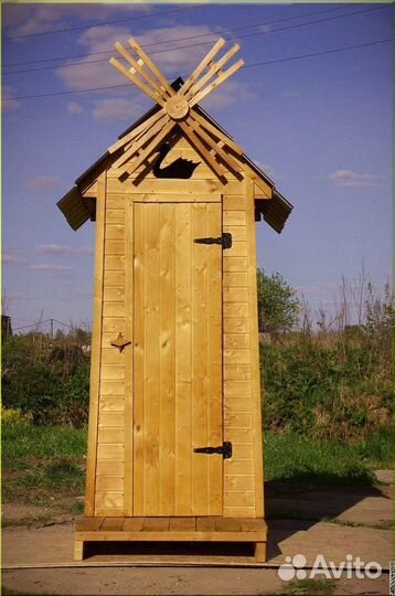 Дачный туалет деревянный с установкой MVW
