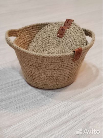 Корзинка из трикотажной пряжи