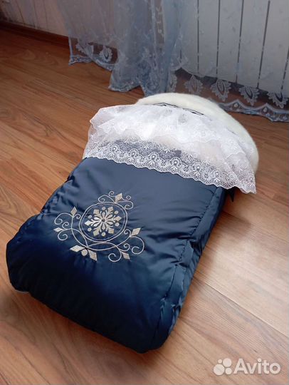 Тёплый конверт на выписку и в коляску