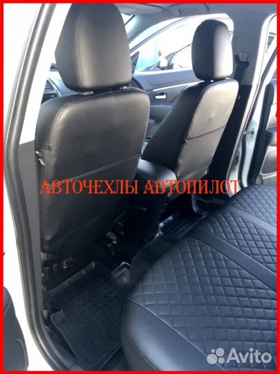 Чехлы Автопилот Mitsubishi ASX из экокожи чёрные