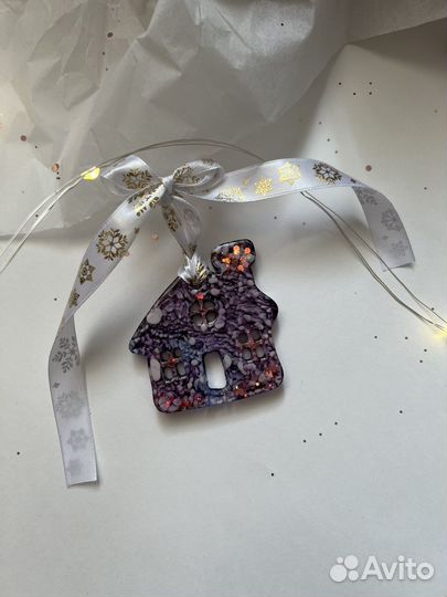 Елочные игрушки из эпоксидной смолы