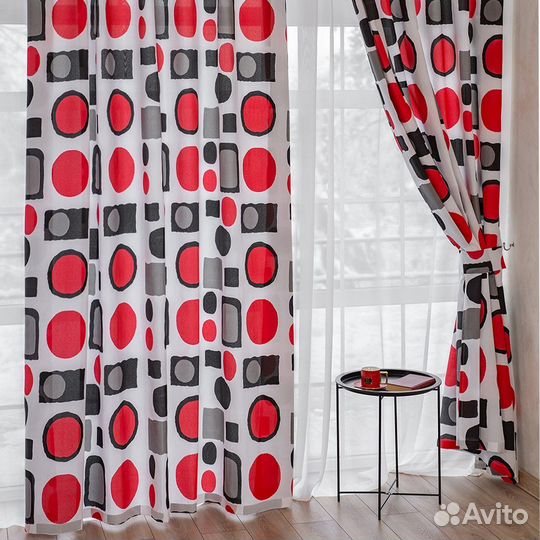 Комплект шторы Киян 480x270 и тюль Вуаль 300x270