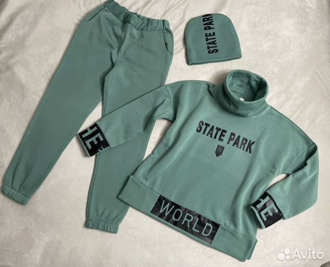 Костюм тройка на флисе р. 46-48 женский