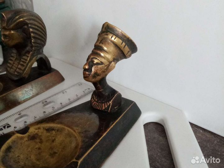 Винтаж. Пепельницы, фигуры Египет. Фараон. Латунь