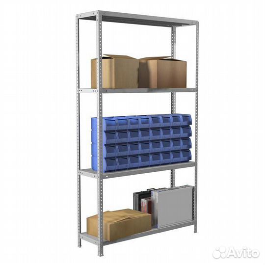 Стеллаж металлический 200/120x40/4 полки