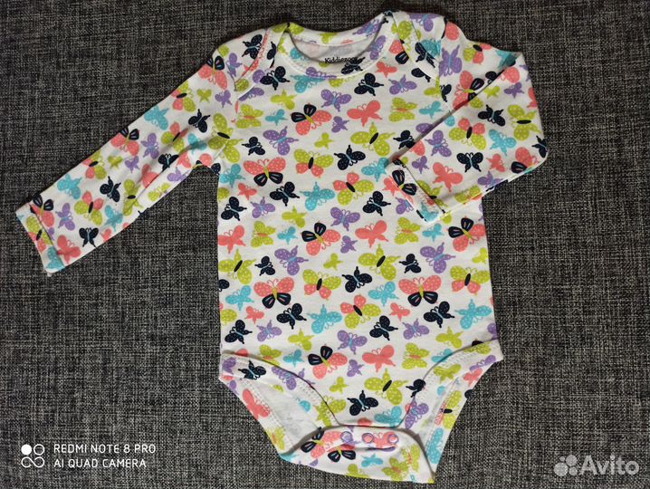 Боди для девочки с длинным рукавом (0-3 месяца)