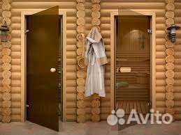 Двери для бани термостекло