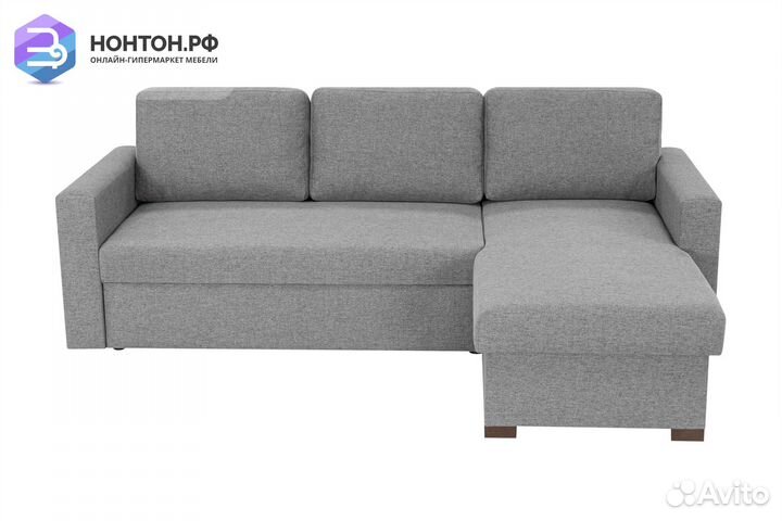 Диван угловой дельфин Джессика серый