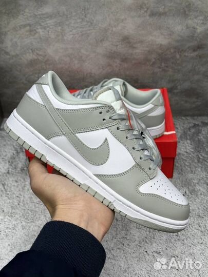 Кроссовки nike dunk low grey fog