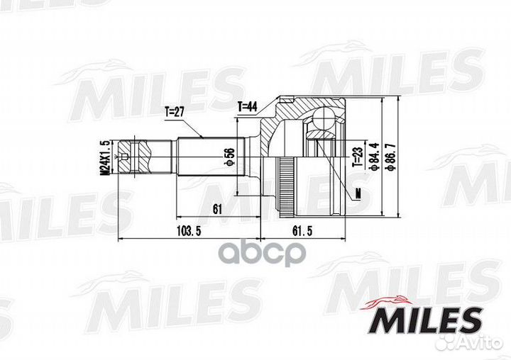 ШРУС наружный nissan primera 1.6/1.8 02- (GKN 3