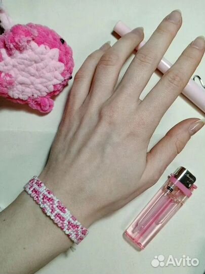 Фенечка из нитей мулине прямым плетением, змея