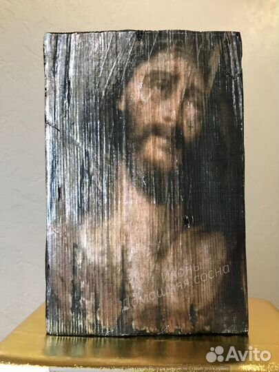 Икона Спаситель под старину модерн панно Христос