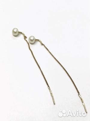 Золотые серьги с камнем