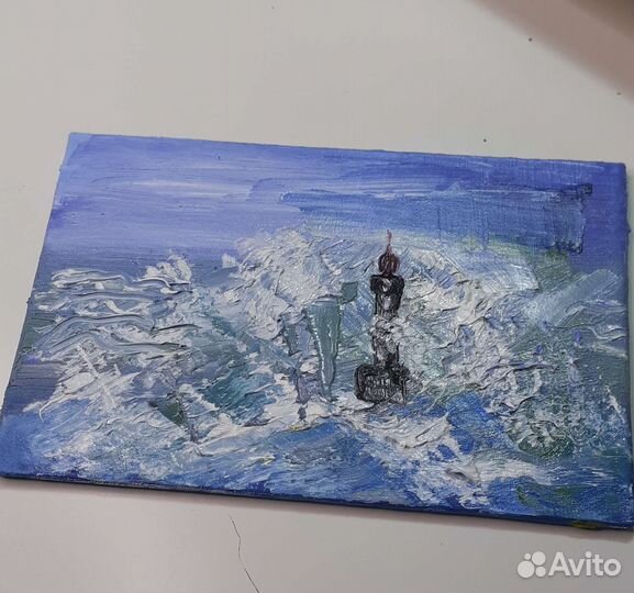 Картина маслом маяк