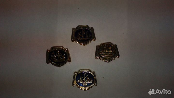 Набор значков Корабли парусники