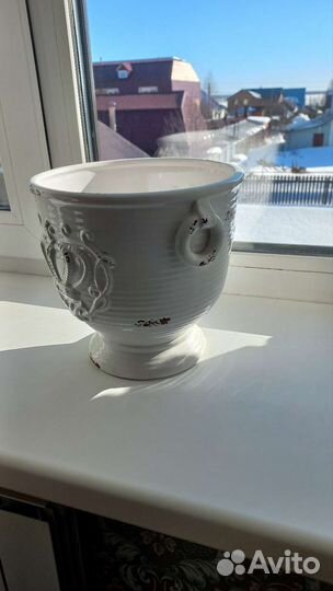 Кашпо для цветов керамическое