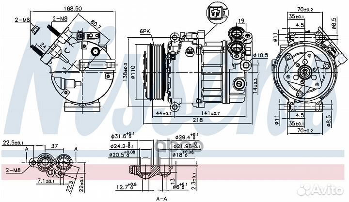 Компрессор кондиционера (запчасть) 890125 Nissens