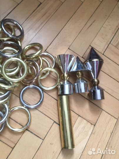 Фурнитура для карнизов, золотая - наконечники