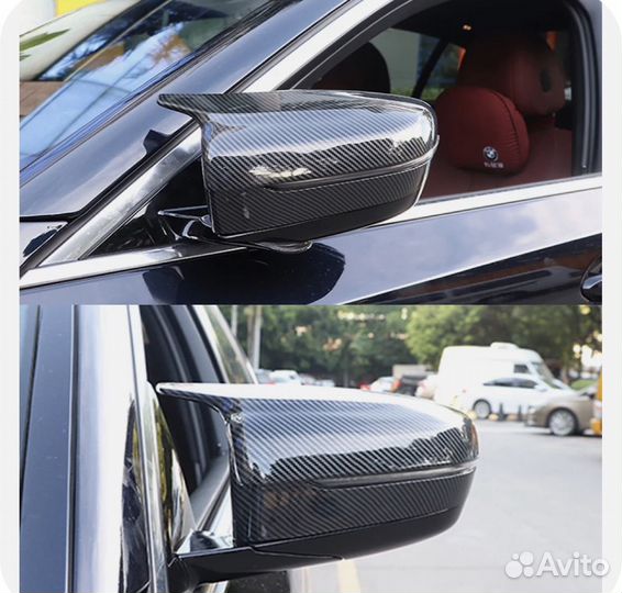 Карбоновые накладки на зеркала BMW G30 G20M style