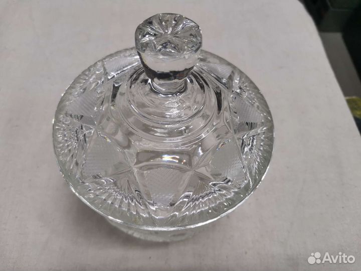 Конфетница с крышкой Хрусталь СССР (Ч)