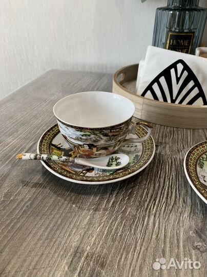 Чайная пара фарфор тонкий