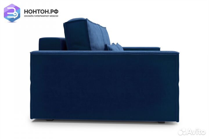 Диван тик-так Сохо 3-х местный темно-синий