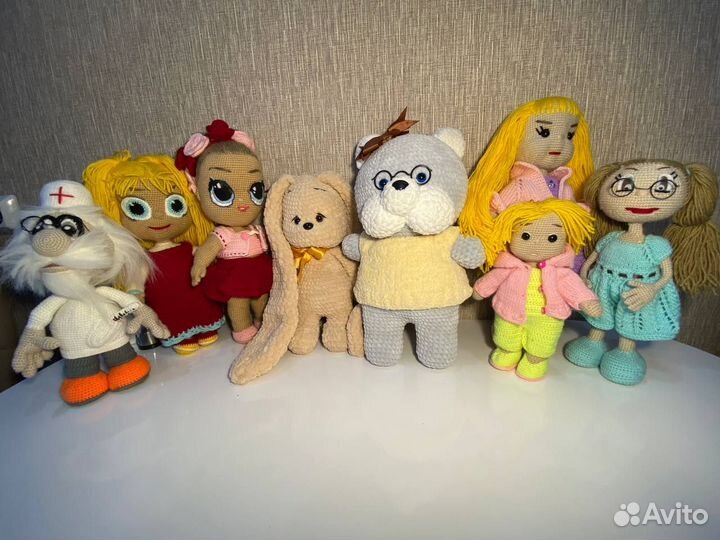 Вязаные игрушки ручной работы в наличии