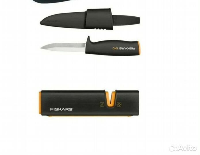 Универсальный нож с точилкой Fiskars