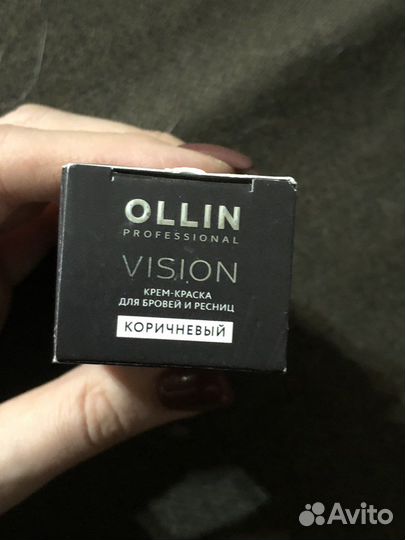 Краска для ресниц и бровей ollin коричневая