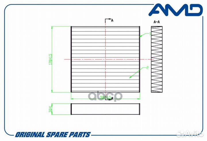 Фильтр салона suzuki swift/SX4 05- AMD.FC786 AMD